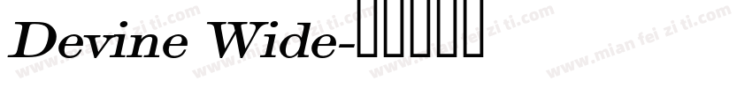 Devine Wide字体转换
